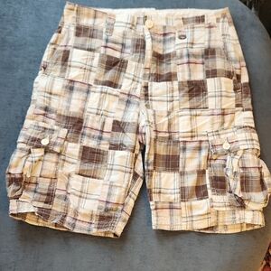 Gap Madras  Cargo Rugged Short Men sz 30